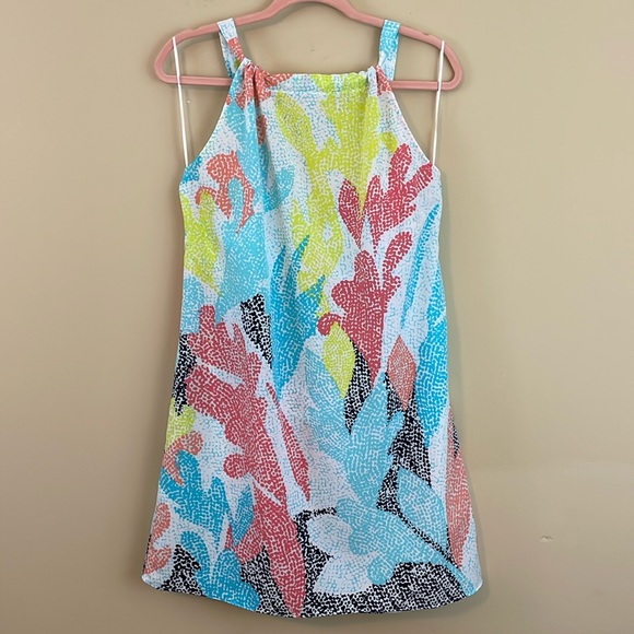 Crown & Ivy Ladies Halter Ribbon Tie Dress Multi Color Size PL - Picture 2 of 6